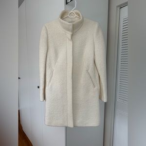Loft Petites White Wool Coat